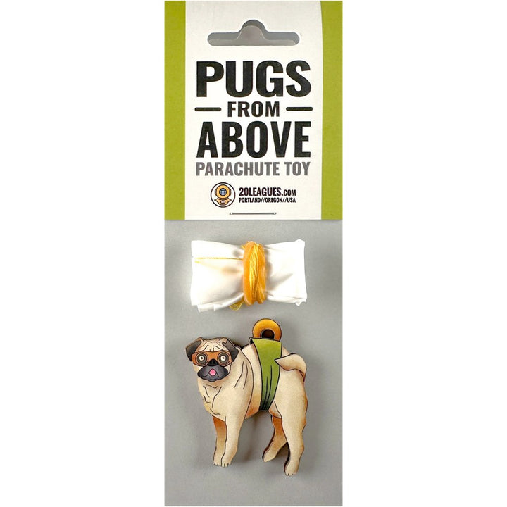 20 Leagues Toy Novelties Pugs from Above Parachute Toy