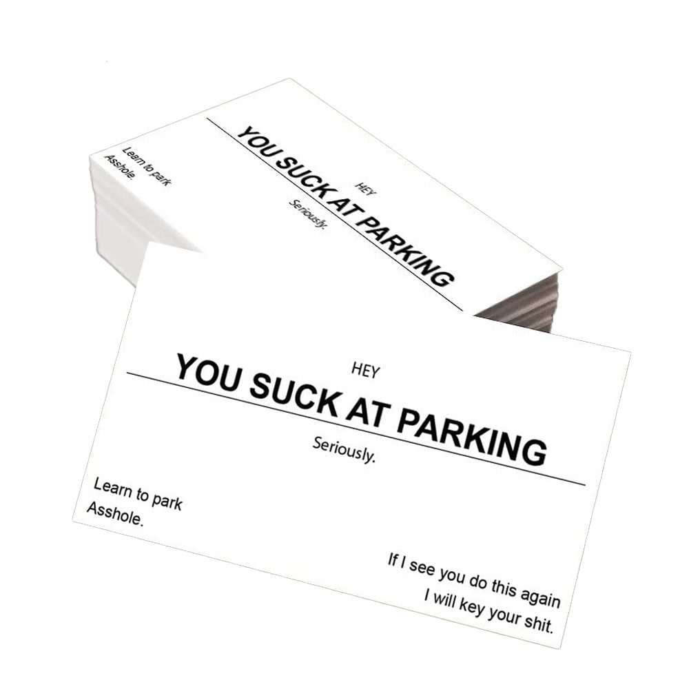 Aahs Enterprises Office Goods You Suck at Parking Business Card - pack of 25