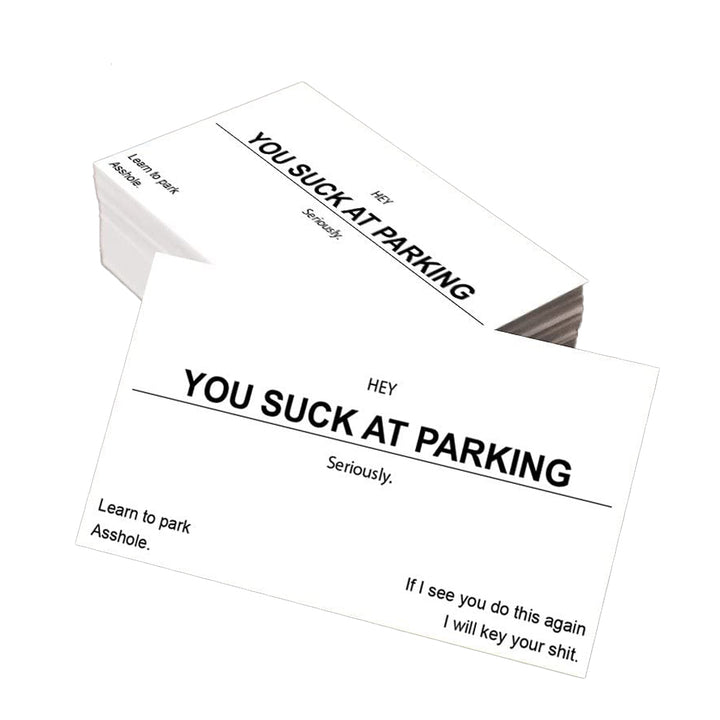 Aahs Enterprises Office Goods You Suck at Parking Business Card - pack of 25