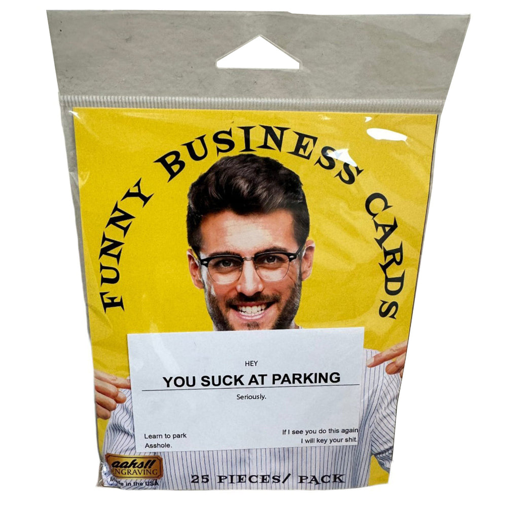 Aahs Enterprises Office Goods You Suck at Parking Business Card - pack of 25