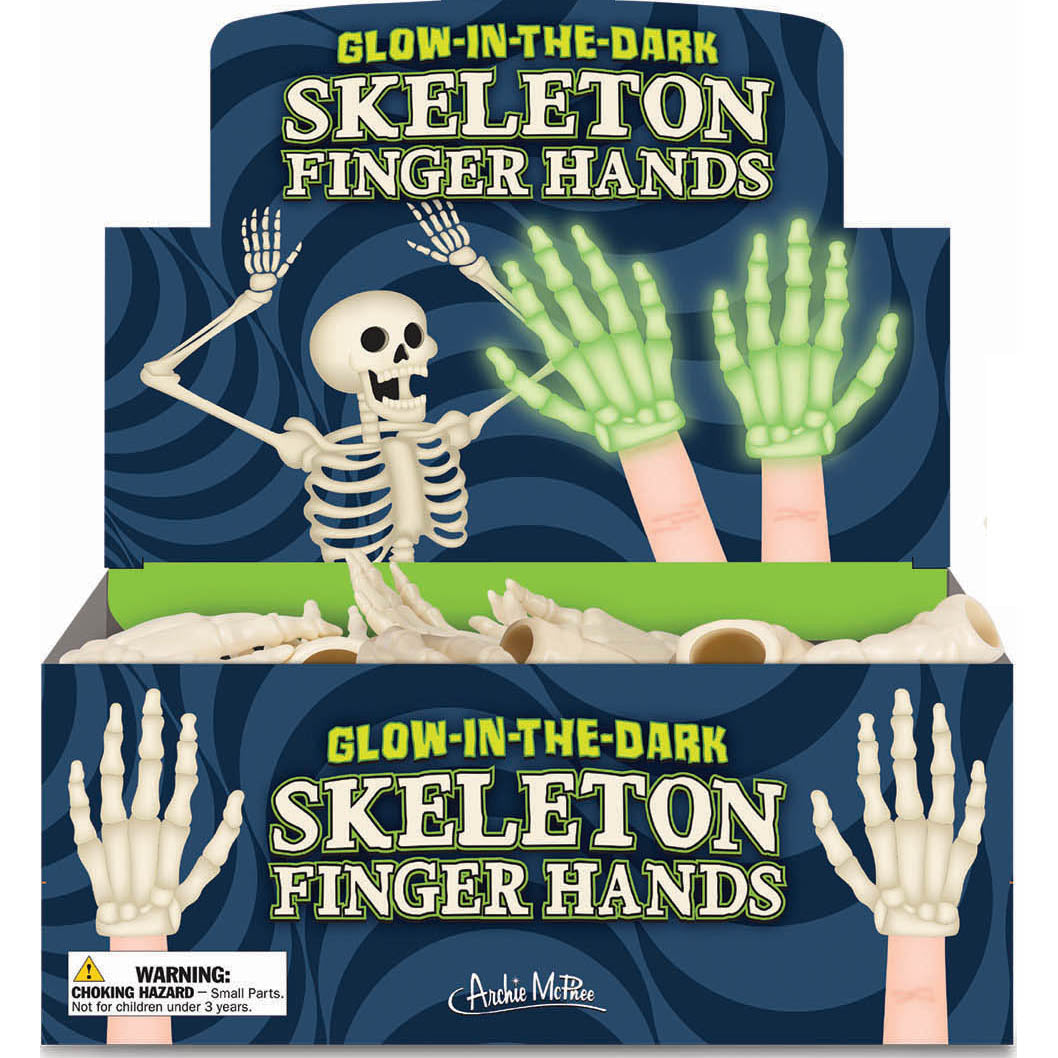 Accoutrements - Archie McPhee Funny Novelties Glow-in-the-dark Skeleton Hand - 1pc