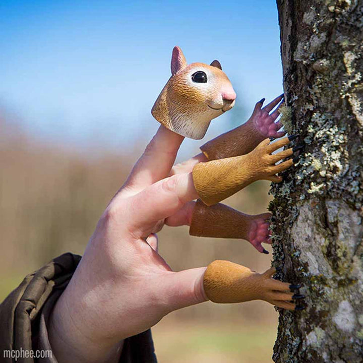 Accoutrements - Archie McPhee Toy Creative Handi Squirrel Finger Puppet