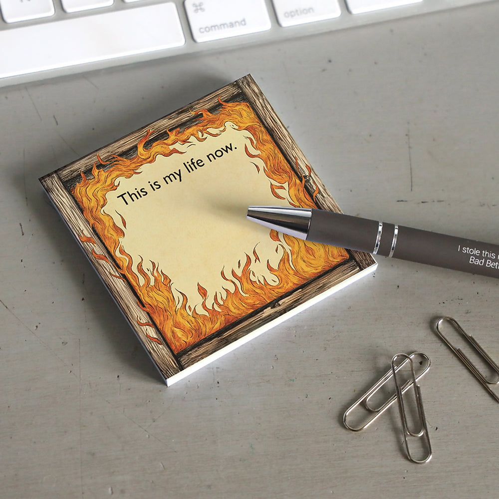 Bad Betty Greeting Co. Greeting Cards This Is My Life Now -  Sticky Note Pad