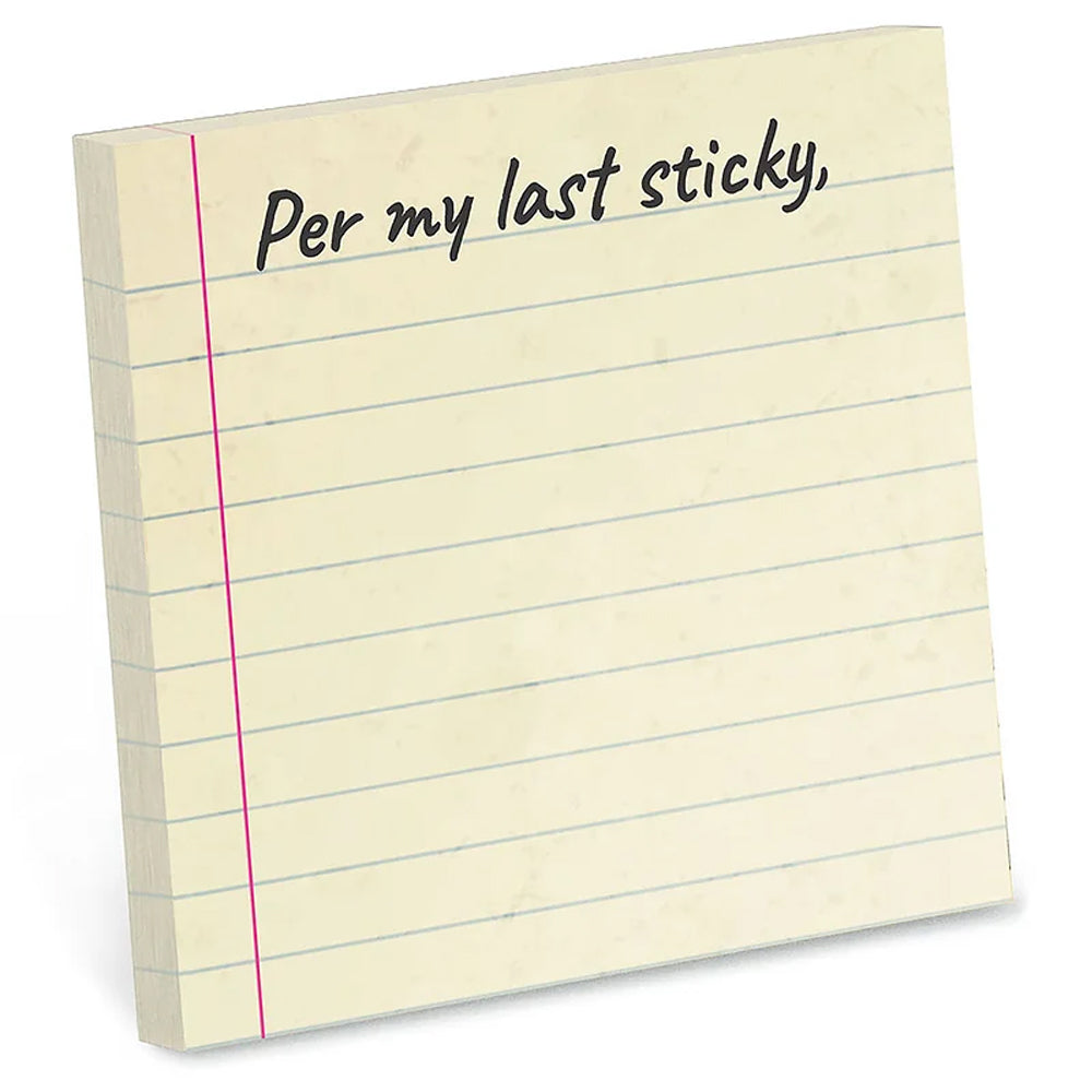 Bad Betty Greeting Co. Office Goods Per My Last Sticky - Sticky Note Pad