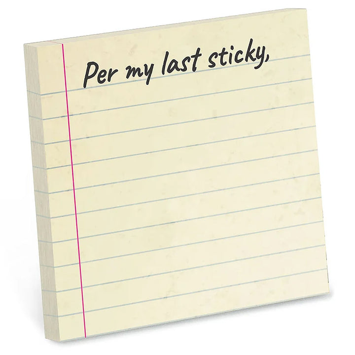 Bad Betty Greeting Co. Office Goods Per My Last Sticky - Sticky Note Pad