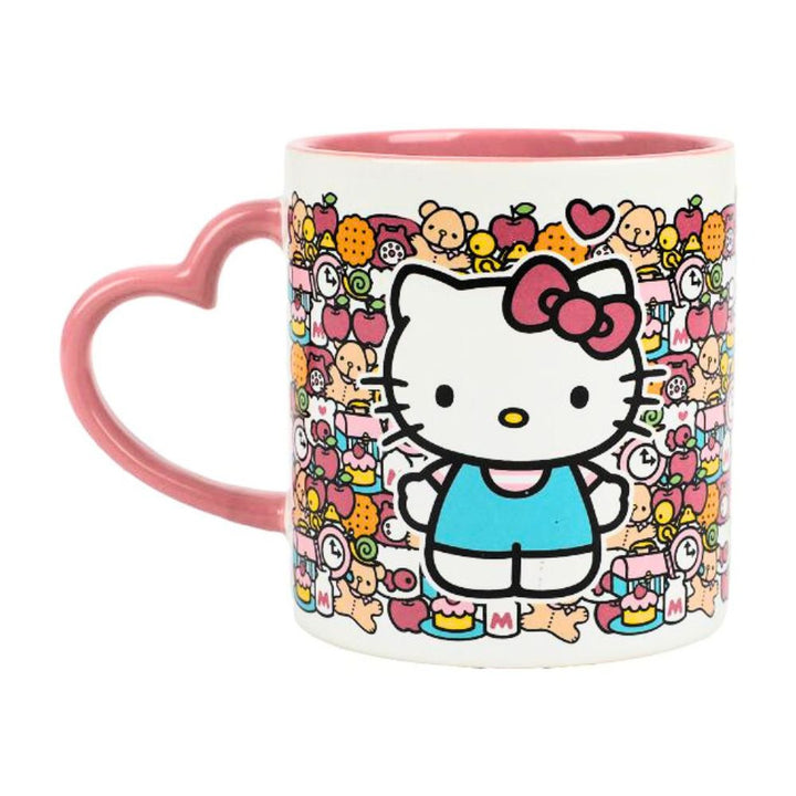 BioWorld Drinkware & Mugs Hello Kittty Heart Shaped Handle Mug