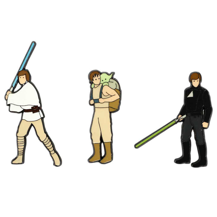 BioWorld Personal Care Star Wars Luke Skywalker Jedi Story - Set of 3 Pins