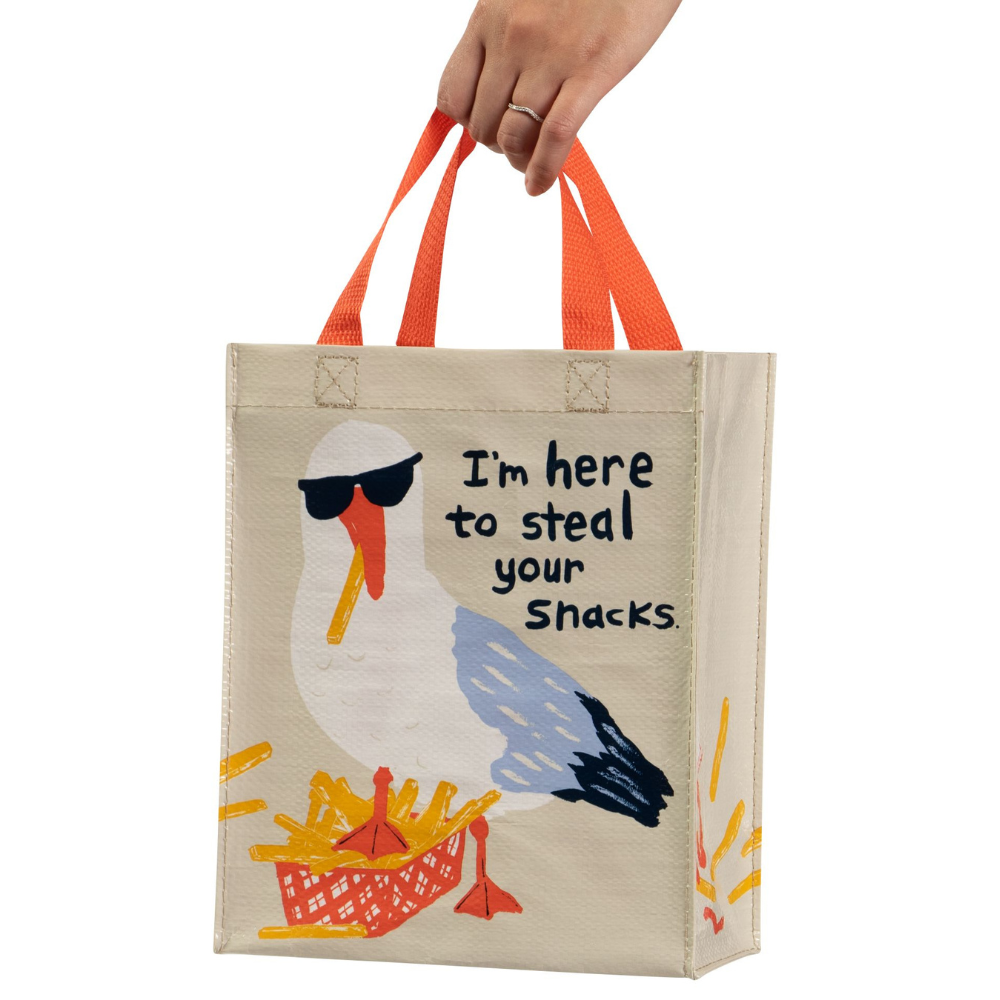 Blue Q Bags & Pouches Here to Steal Your Snacks Handy Tote