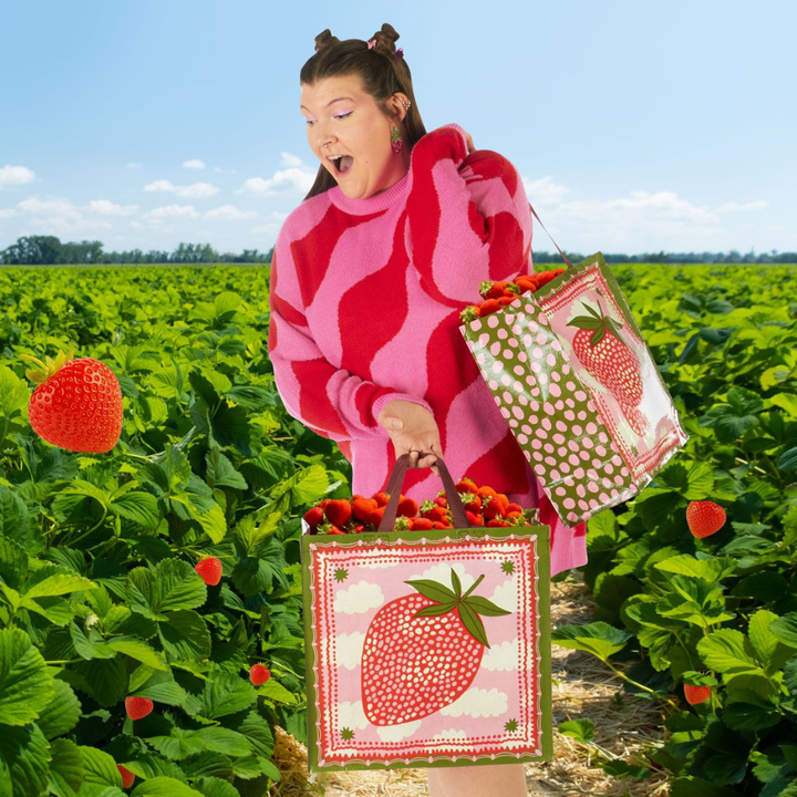 Blue Q Bags & Pouches Strawberry Clouds Shopper