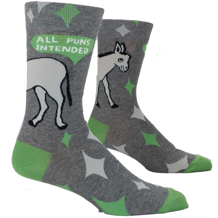 Blue Q Socks & Tees All Puns Intended Men's Socks