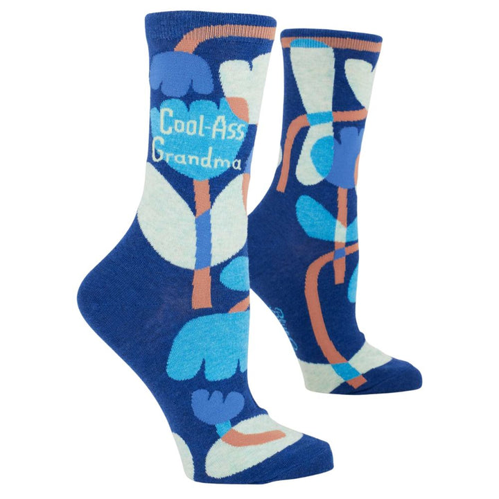 Blue Q Socks & Tees Cool Ass Grandma Crew Socks