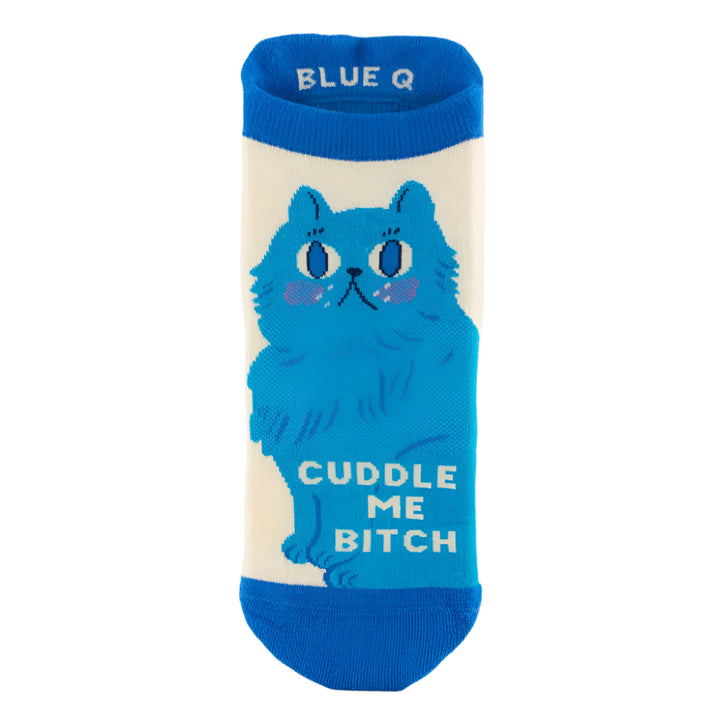 Blue Q Socks & Tees Cuddle me Bitch Sneaker Socks
