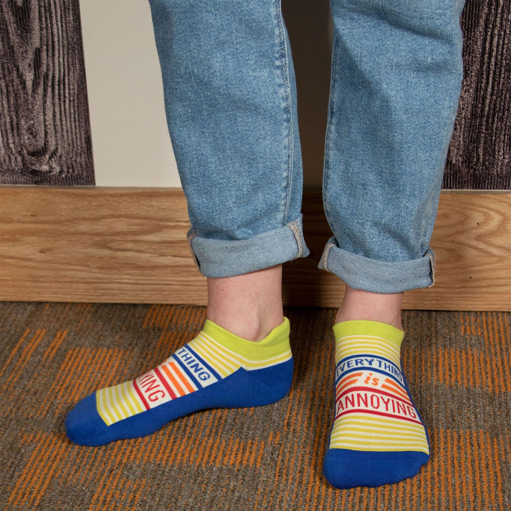 Blue Q Socks & Tees Everything is Annoying Sneaker Socks