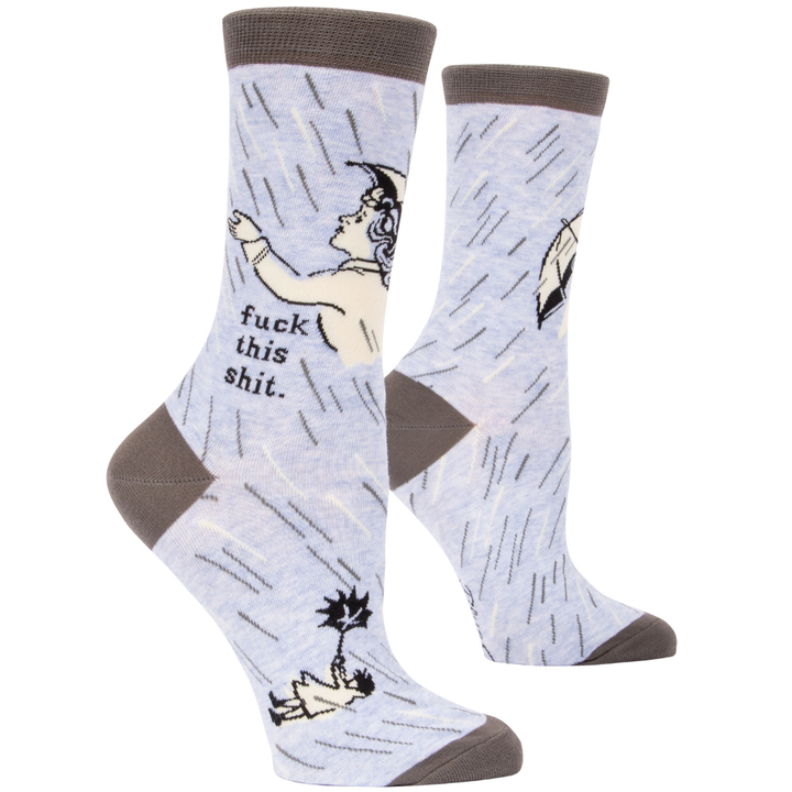 Blue Q Socks & Tees Fuck this Shit Women's Crew Socks