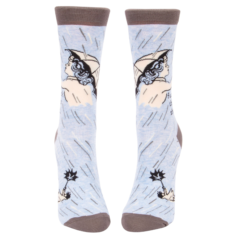 Blue Q Socks & Tees Fuck this Shit Women's Crew Socks