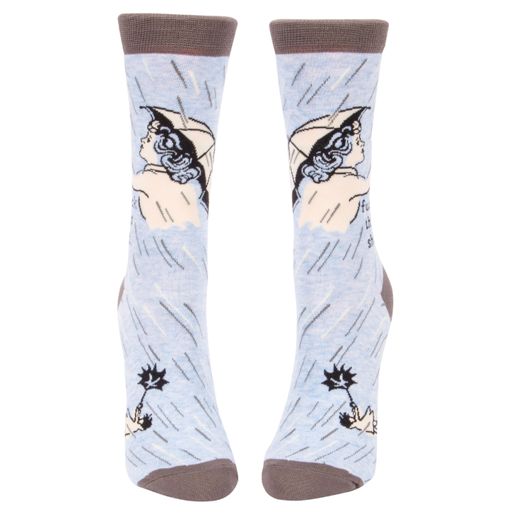 Blue Q Socks & Tees Fuck this Shit Women's Crew Socks