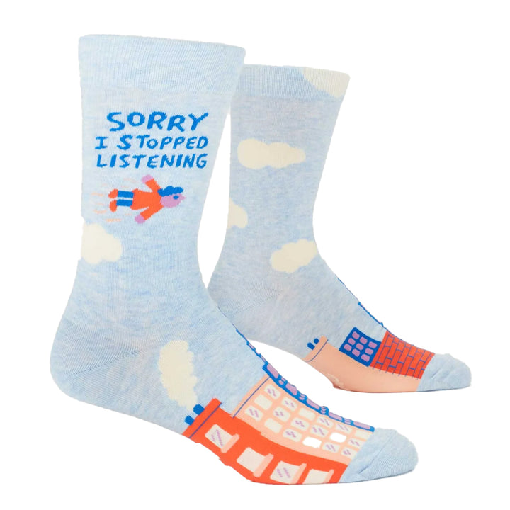 Blue Q Socks & Tees I Stopped Listening Men's Socks