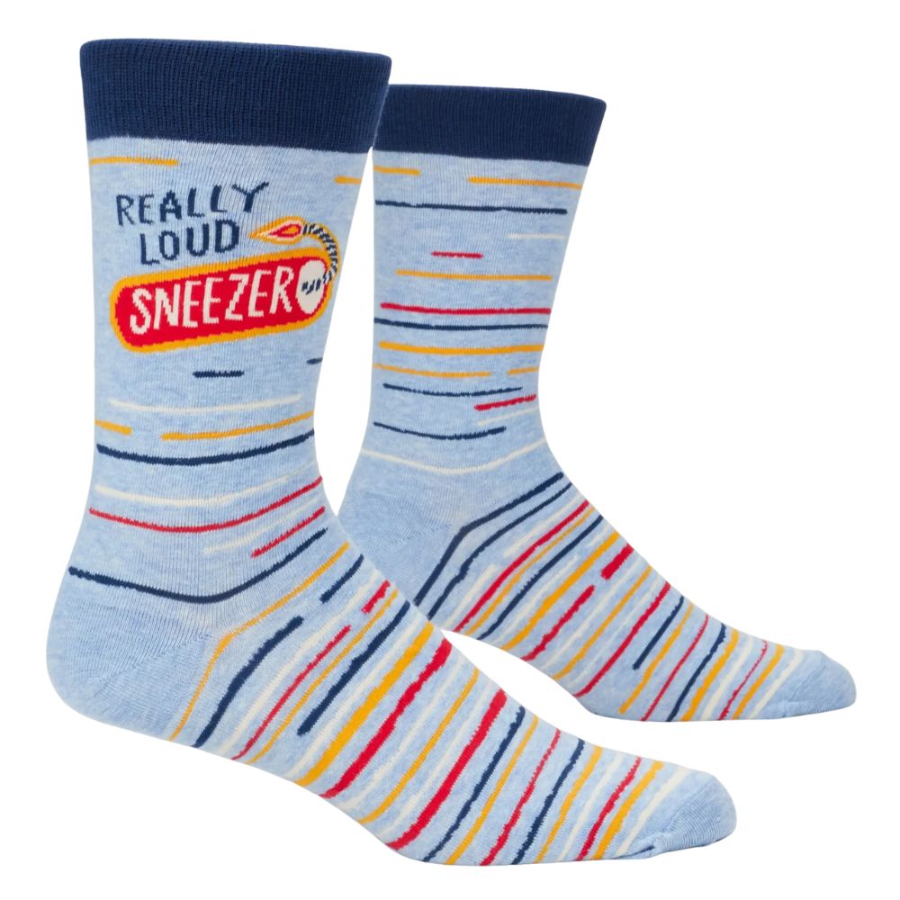 Blue Q Socks & Tees Really Loud Sneezer Men's Socks