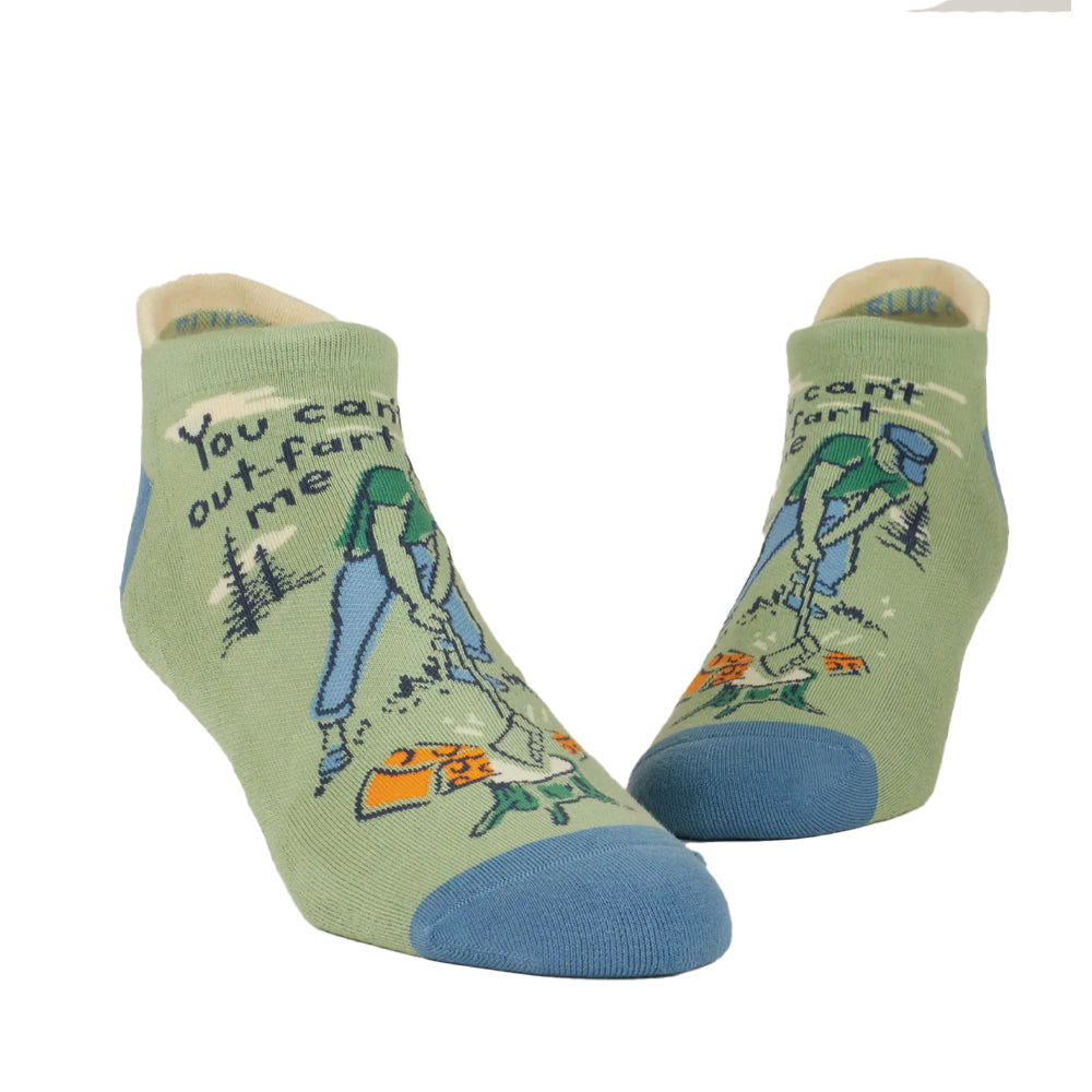 Blue Q Socks & Tees S/M You Can't out-Fart me Sneaker Socks