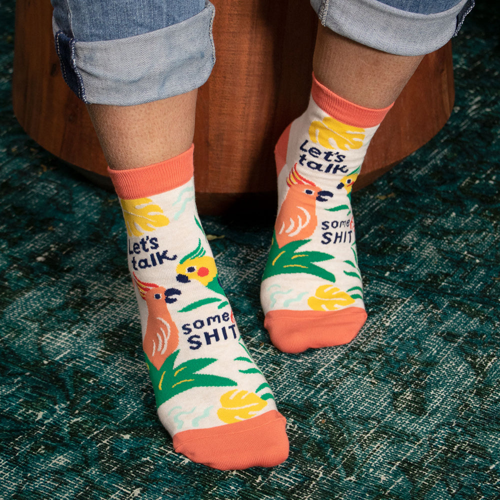 Blue Q Socks & Tees Talk Some Shit Ankle  Women's Socks