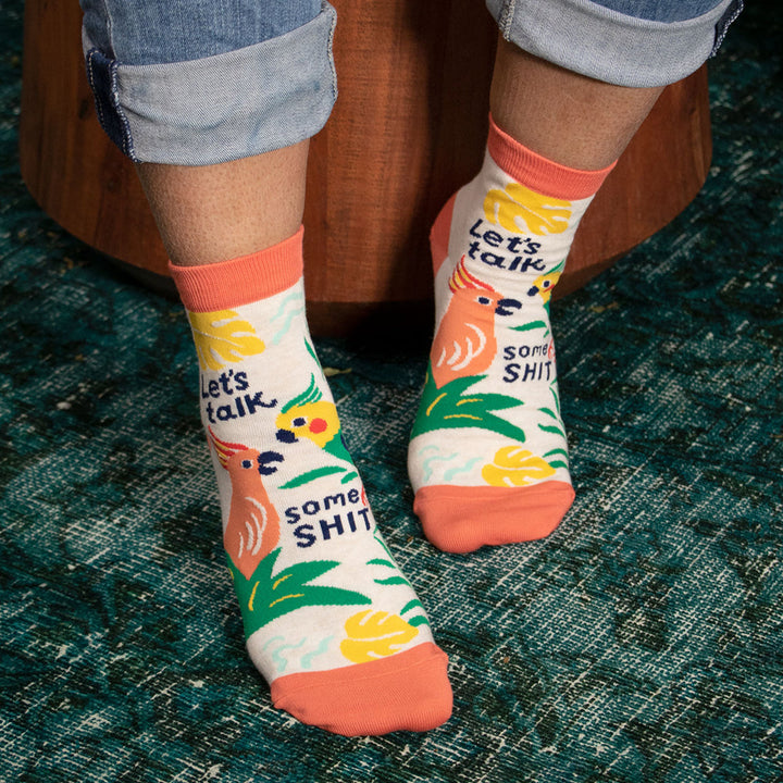 Blue Q Socks & Tees Talk Some Shit Ankle  Women's Socks