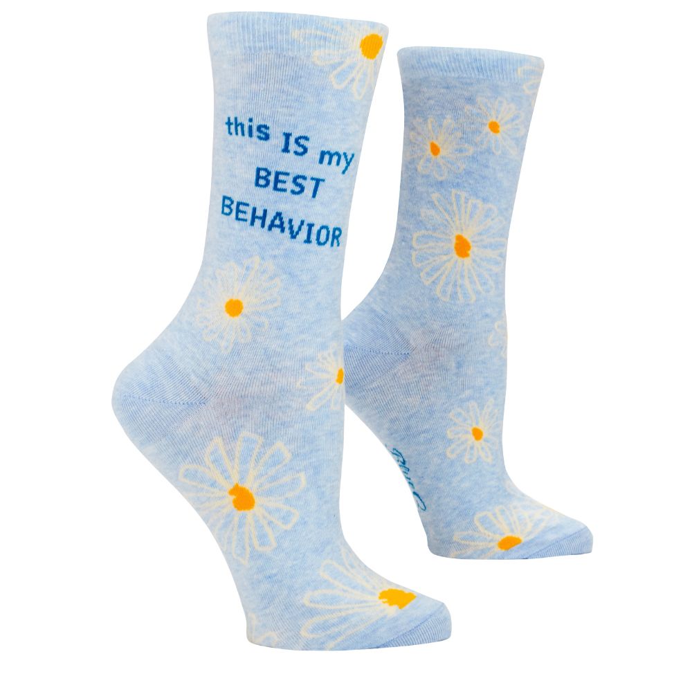 Blue Q Socks & Tees This IS My Best Behavior Crew Socks