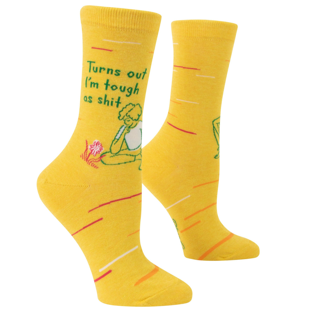 Blue Q Socks & Tees Tough as Shit Women's Crew Socks
