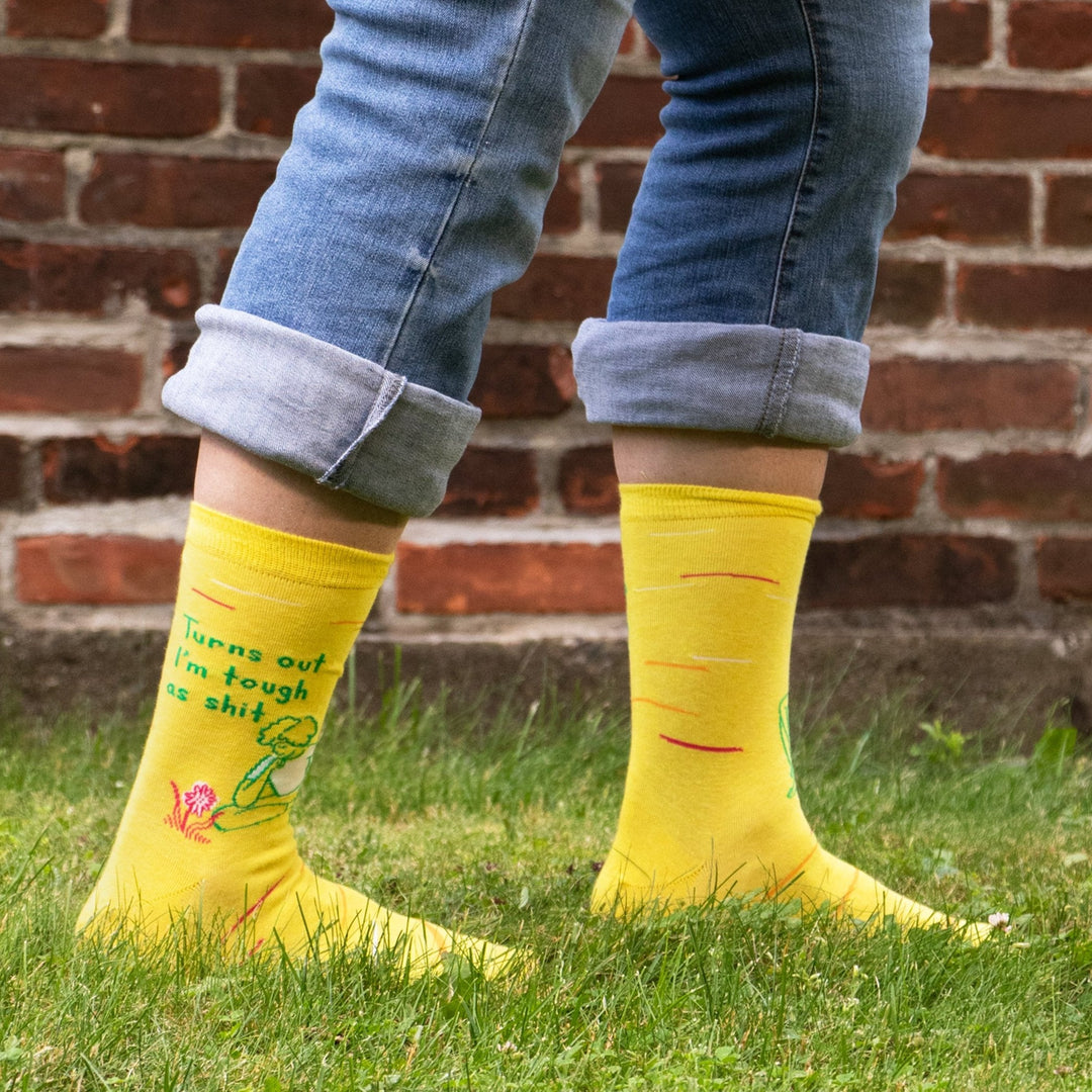 Blue Q Socks & Tees Tough as Shit Women's Crew Socks