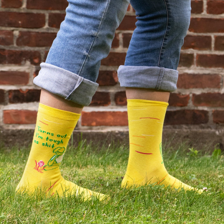 Blue Q Socks & Tees Tough as Shit Women's Crew Socks