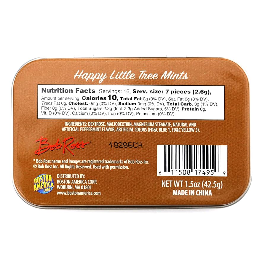 Boston America Candy Bob Ross Happy Little Tree Mints