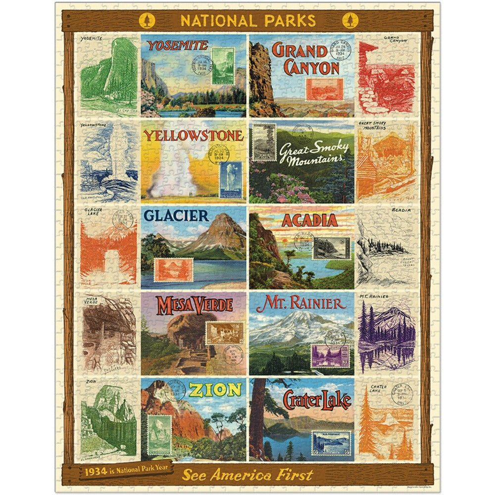 Cavallini Papers & Co Puzzles National Parks #2 1,000 Piece Puzzle
