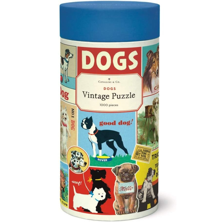 Cavallini Papers & Co Puzzles Vintage Dogs 1000 pc puzzle