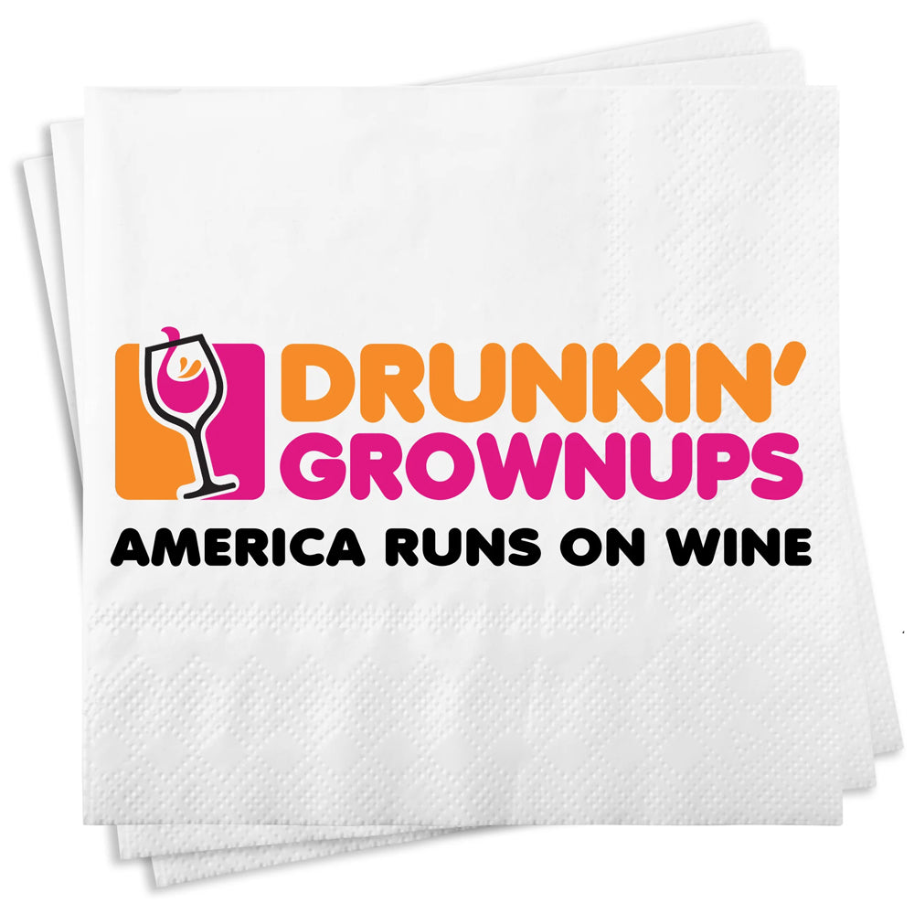 Chris’s Stuff Inc. Kitchen & Table Drunkin Grownups - 25 Cocktail Napkins