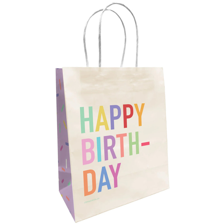 Classy Cards Creative Gift & Flat Wrap Sprinkle Birthday Gift Bag