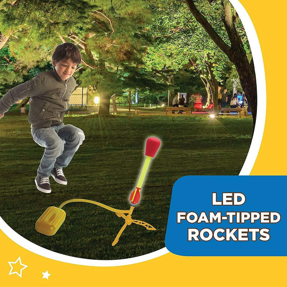 D & L Toy Outdoor Fun Ultra LED Light Up Stomp Rocket Kit