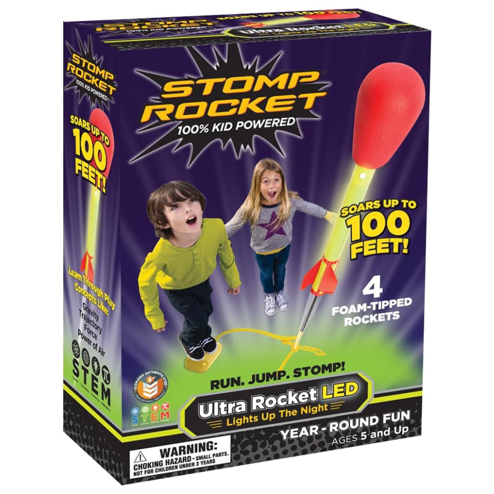 D & L Toy Outdoor Fun Ultra LED Light Up Stomp Rocket Kit