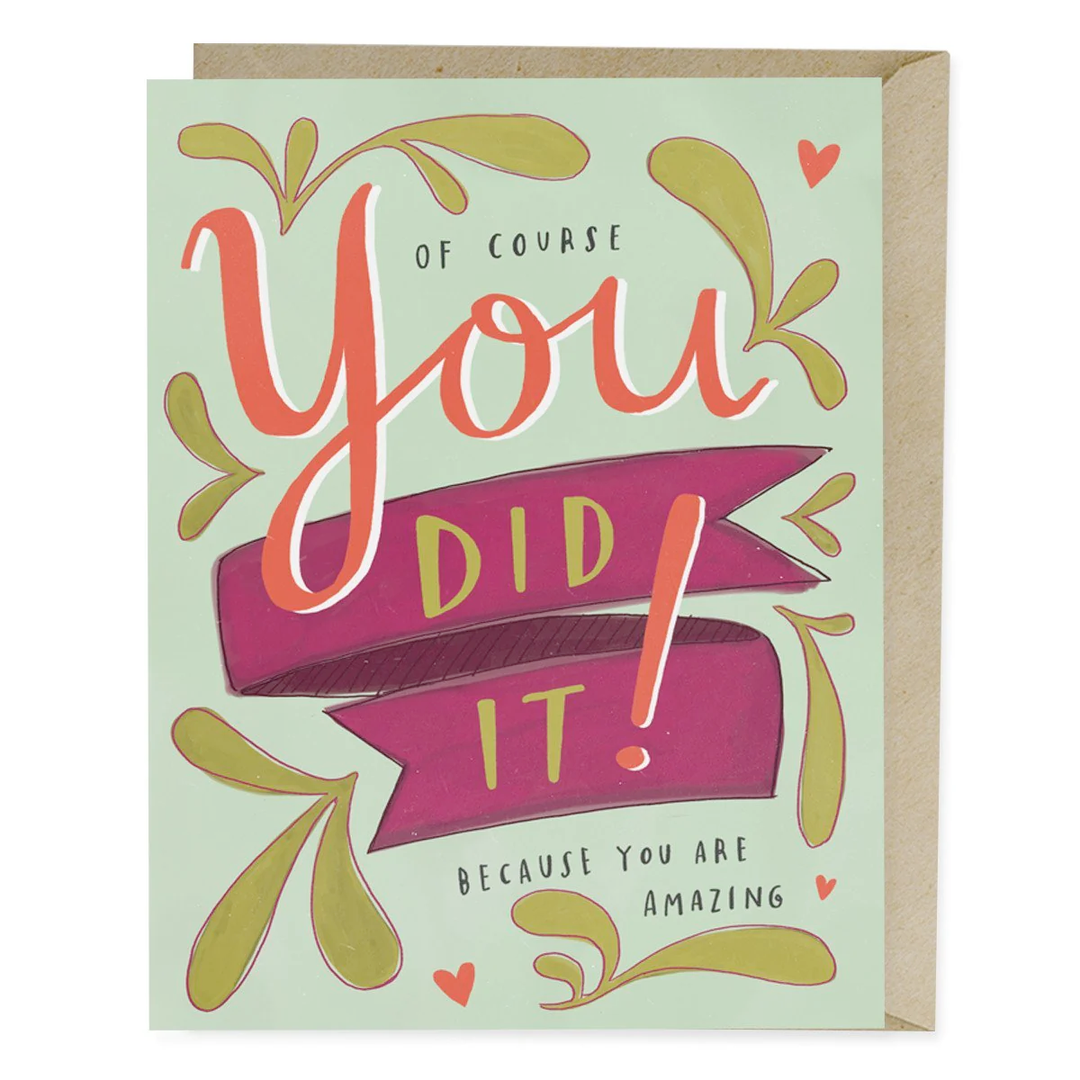 Em & Friends Greeting Cards You Did It! Card