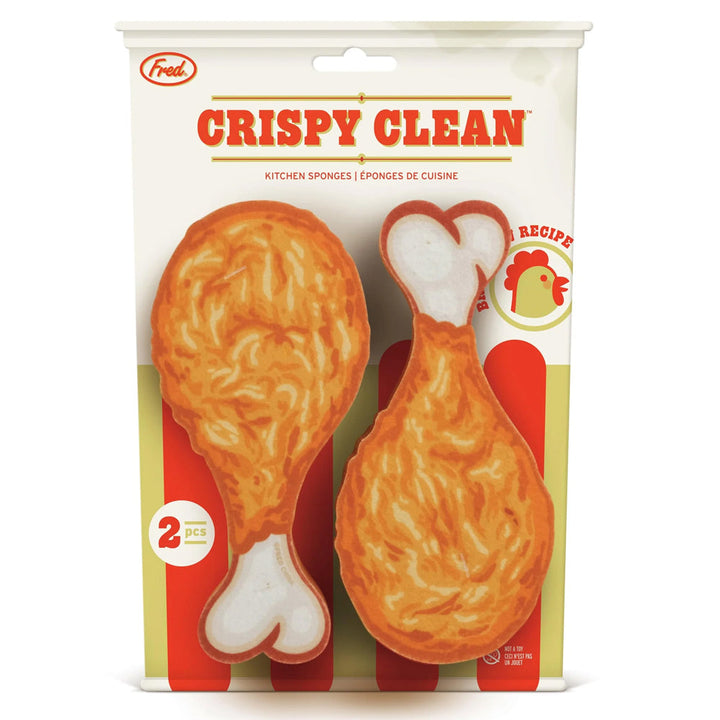 Fred & Friends Kitchen & Table Crispy Clean Fried Chicken Sponges (Set of 2)