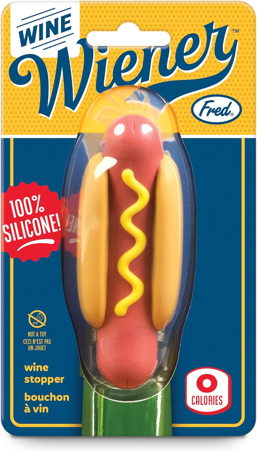 Fred & Friends Kitchen & Table Wine Wiener Bottle Stopper