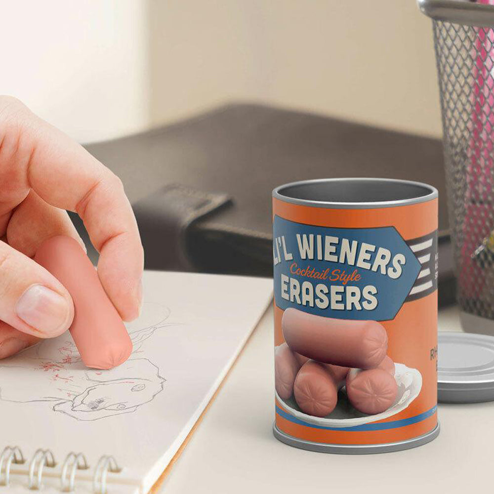 Fred & Friends Office Goods Cocktail Wiener Erasers (Jar of 5)