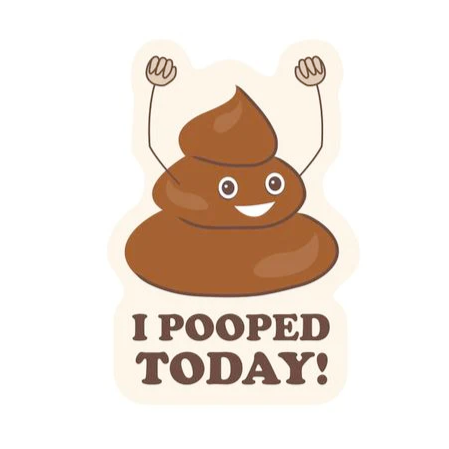 FUNATIC Magnets & Stickers I Pooped Today Sticker