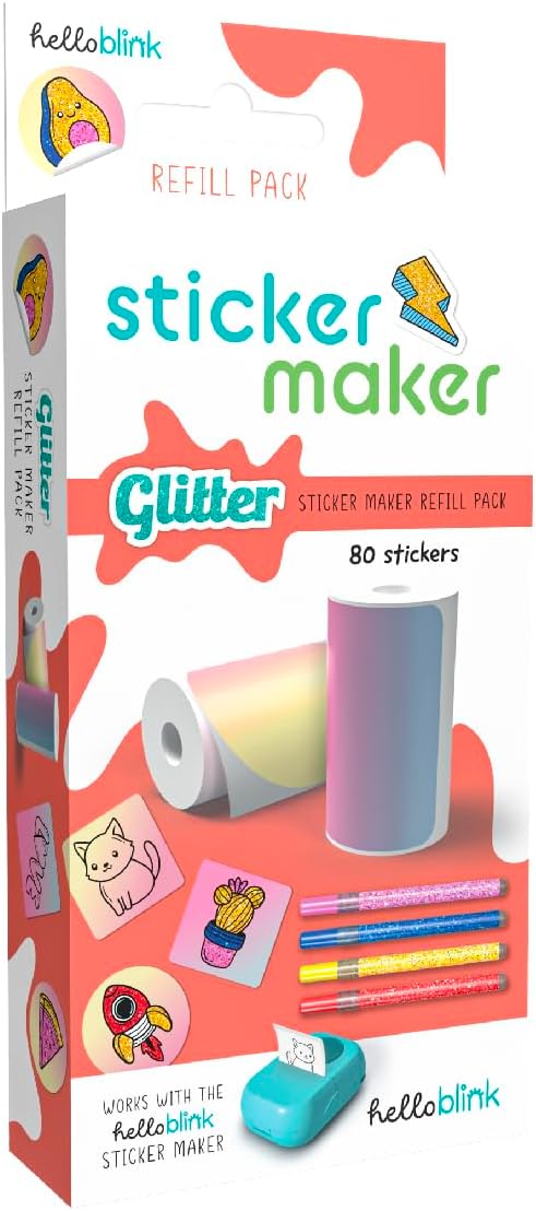 Gamewright Arts & Crafts Glitter Refill Pack Hello Blink - Sticker