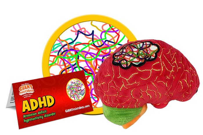 Giantmicrobes Toy Stuffed Plush ADHD Plush - 4.5"