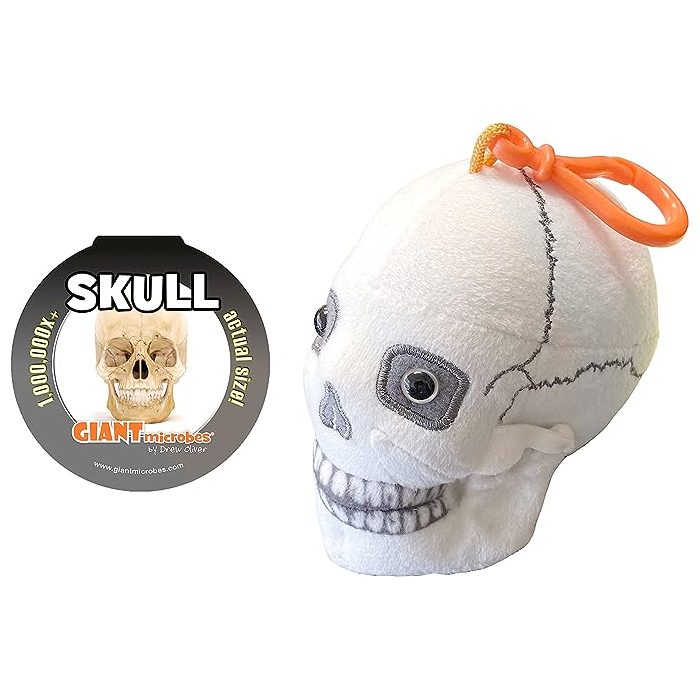 Giantmicrobes Toy Stuffed Plush Skull Keychain