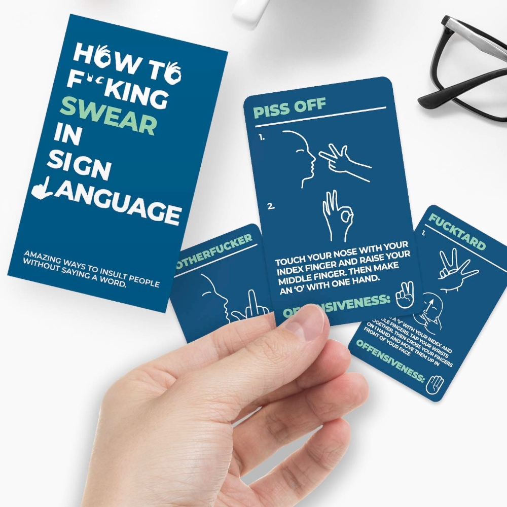 Gift Republic Toy Novelties How To Swear in Sign Language Card Pack