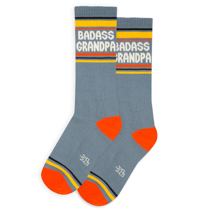 Gumball Poodle Socks & Tees Badass Grandpa Gym Crew Socks