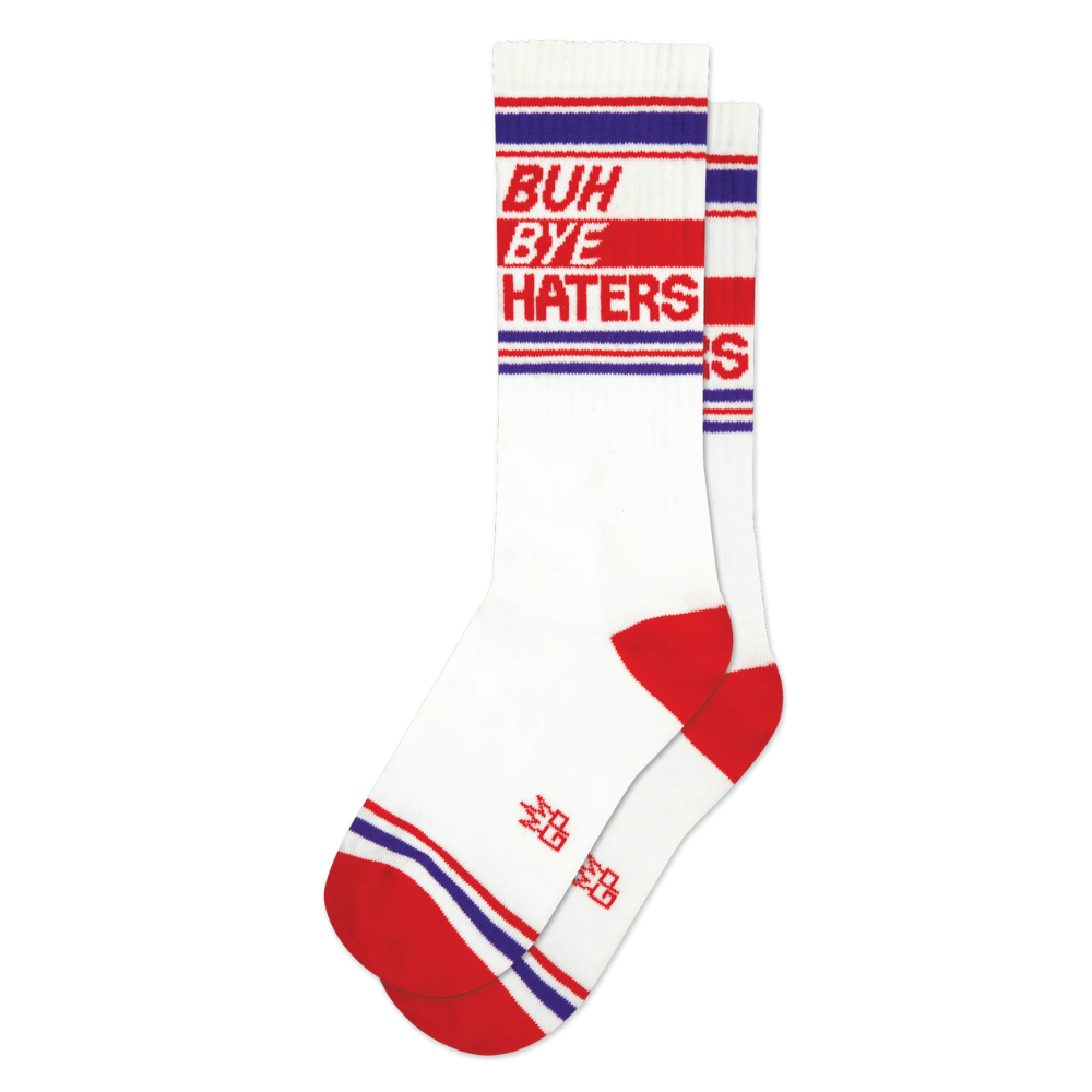 Gumball Poodle Socks & Tees Buh Bye Haters Gym Crew Socks
