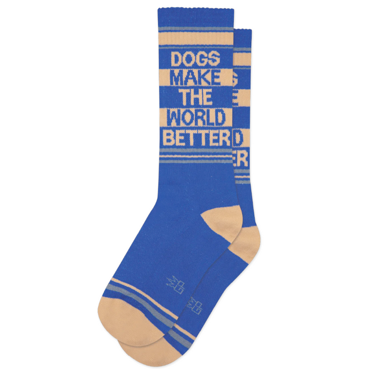 Gumball Poodle Socks & Tees Dogs Make the World Better Gym Crew Socks