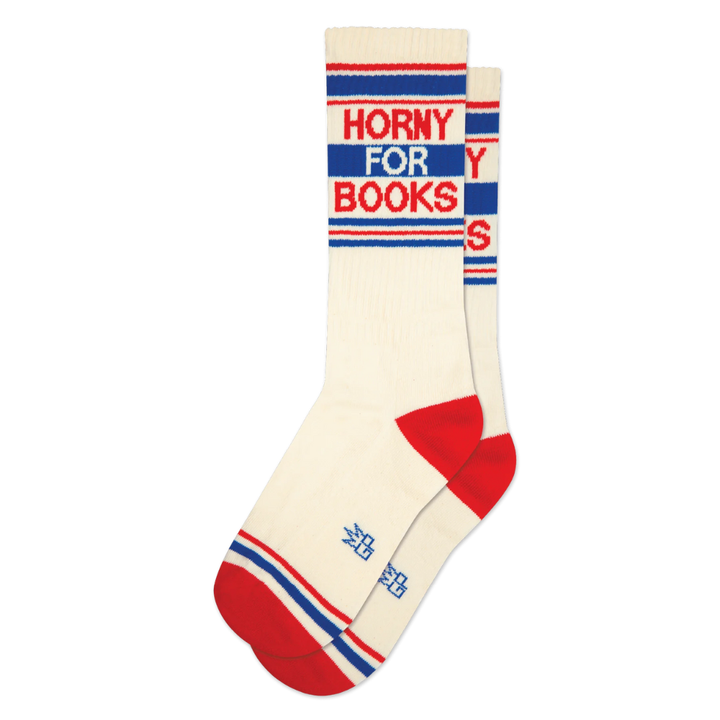 Gumball Poodle Socks & Tees Horny For Books Gym Crew Socks