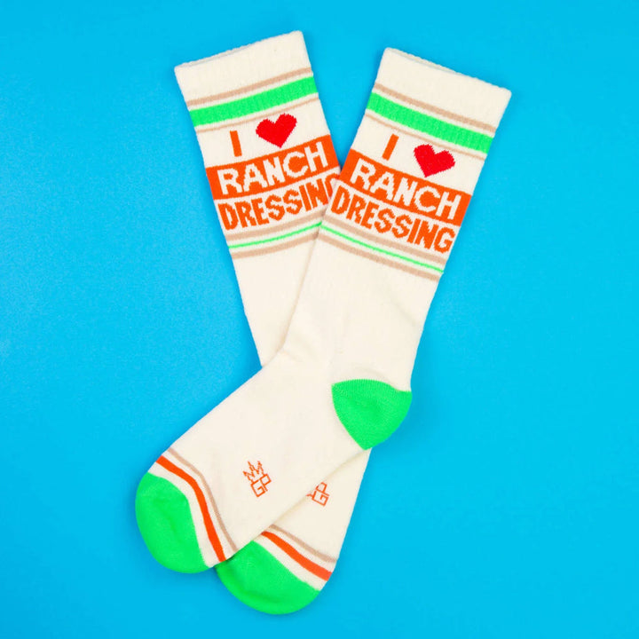 Gumball Poodle Socks & Tees I ❤️ Ranch Dressing Gym Crew Socks